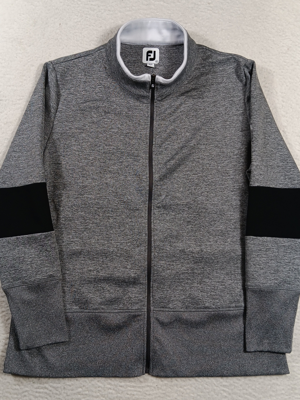 Footjoy Jacket Womens XL Gray Full Zip Funnel Collar Performance Stretch